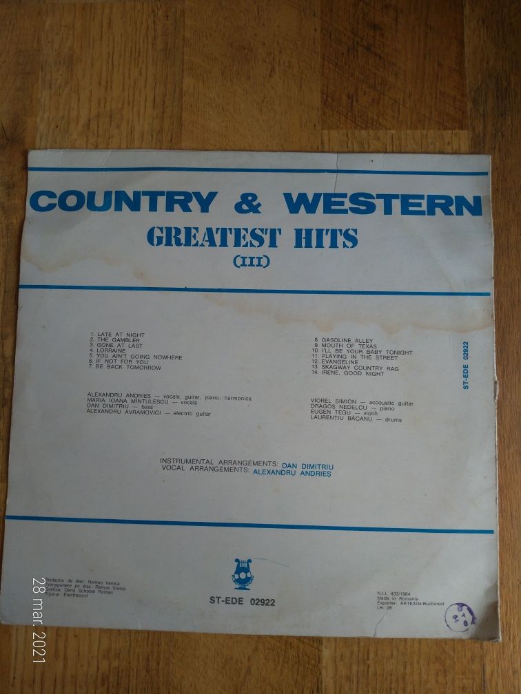 2 Viniluri - Greatest Hits  - Muzica Country