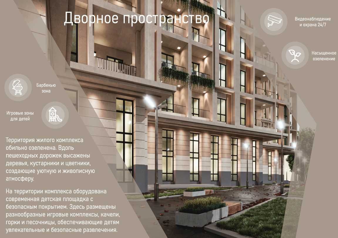 Premium loyiha 2 ta pod'yezd – 45 ta xonadon 123m2 4xona Terrasa