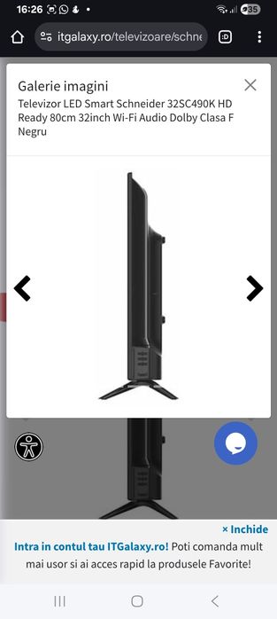 Smart TV Schneider, LED HD, 82 cm, sigilat