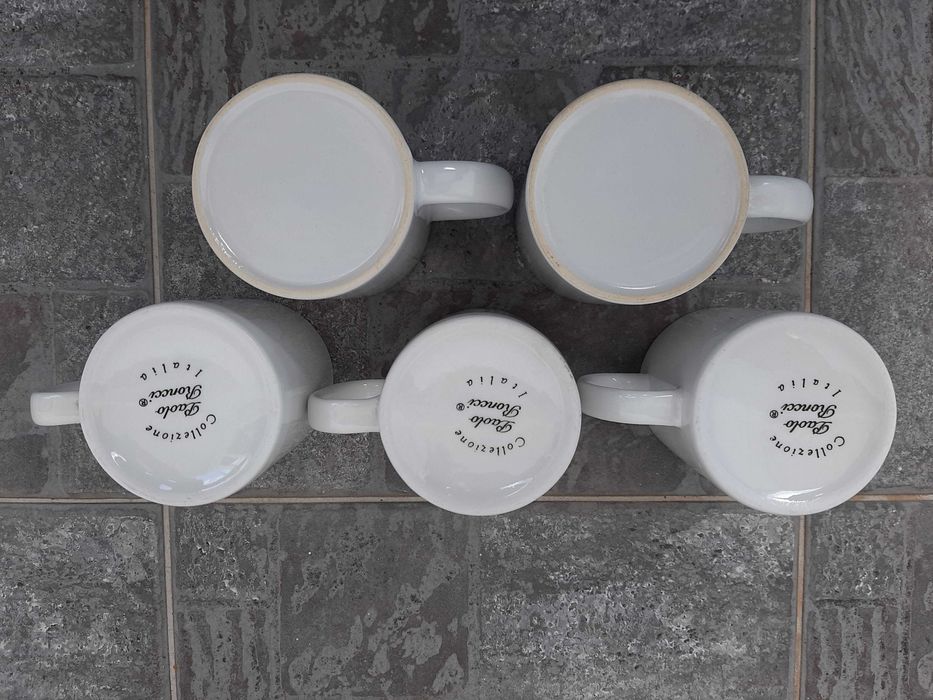 Чаши за чай кафе керамични –  бели 6бр.