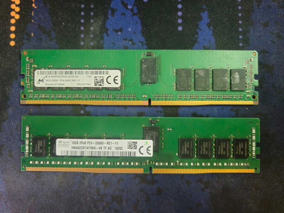 2x 16GB DDR4 2400/2666 2Rx8 ECC - Micron | SKhynix