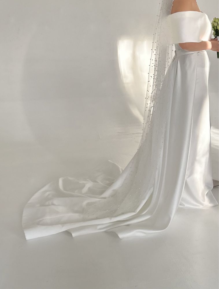 Свадебное платье рыбка со съемным шлейфом