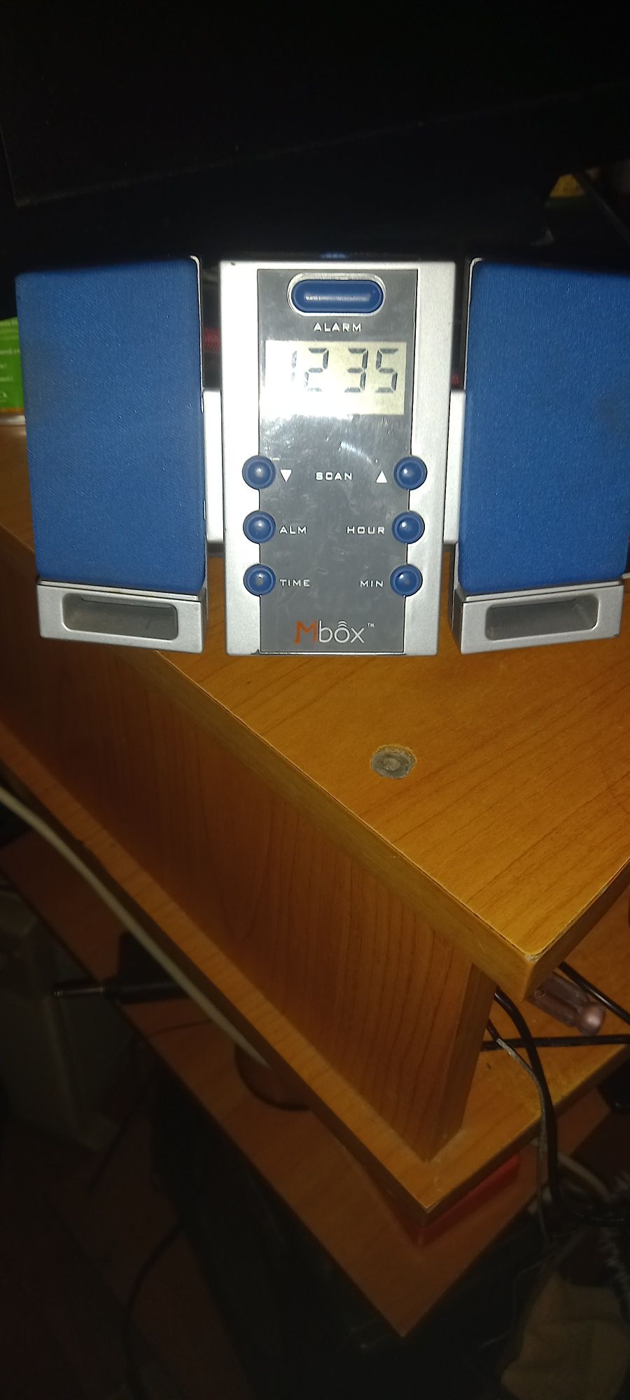 Mini Mbox, radio stereo Fm, ceas, alarma