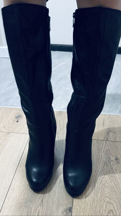 Кожаные, зимние сапоги 39 р