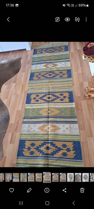 Covor oriental, subțire