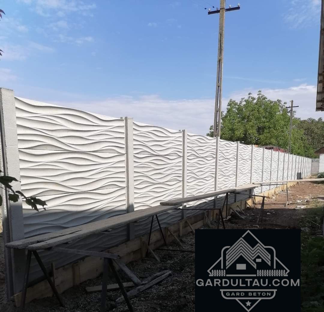 Promoție garduri din beton model Valuri stâlpi gard placi gard beton