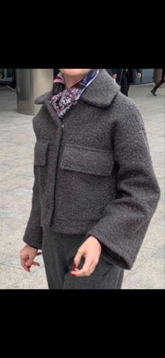 Утепленное укороченное пальто