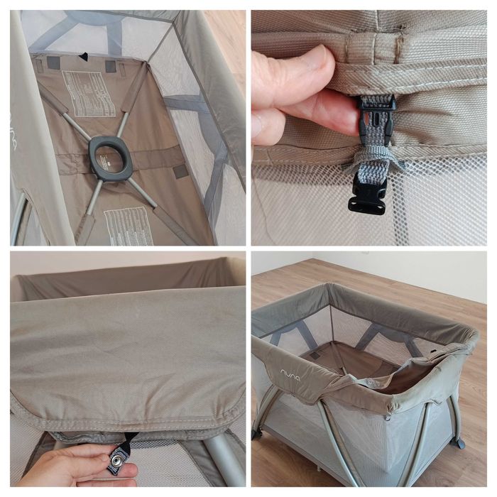 Patut Nuna Sena Sand cu masuta de infasat, saltea cocos si pilota