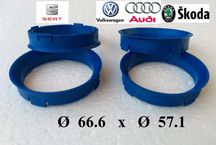 Inele de centrare ghidaj Originale Noi 66,6 la 57,1 VW Audi Skoda Seat