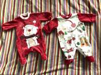 Коледни пижамки chicco за новородено, размер 44