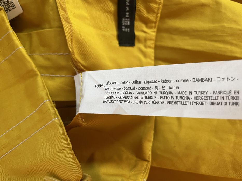 Fustă Zara, 100% bumbac, mărime M, culoare galben - muștar
