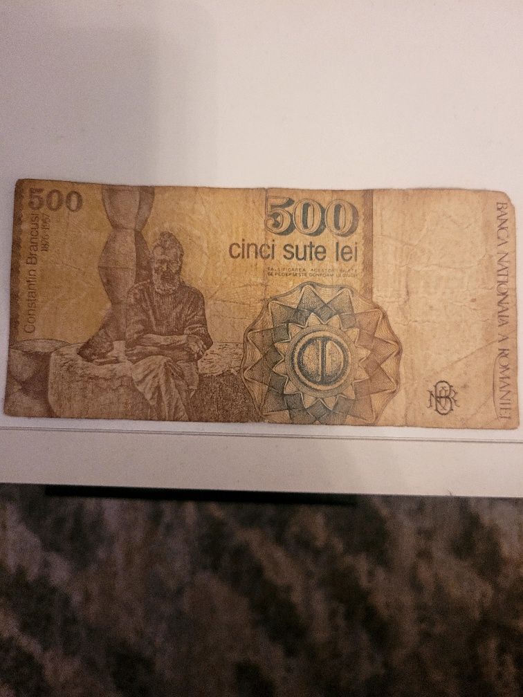 Vand bancnota 500 lei Brancusi