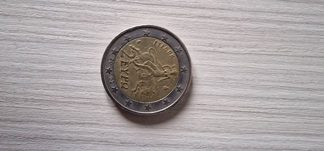 Moneda greceasca rara 2 EURO 2002
