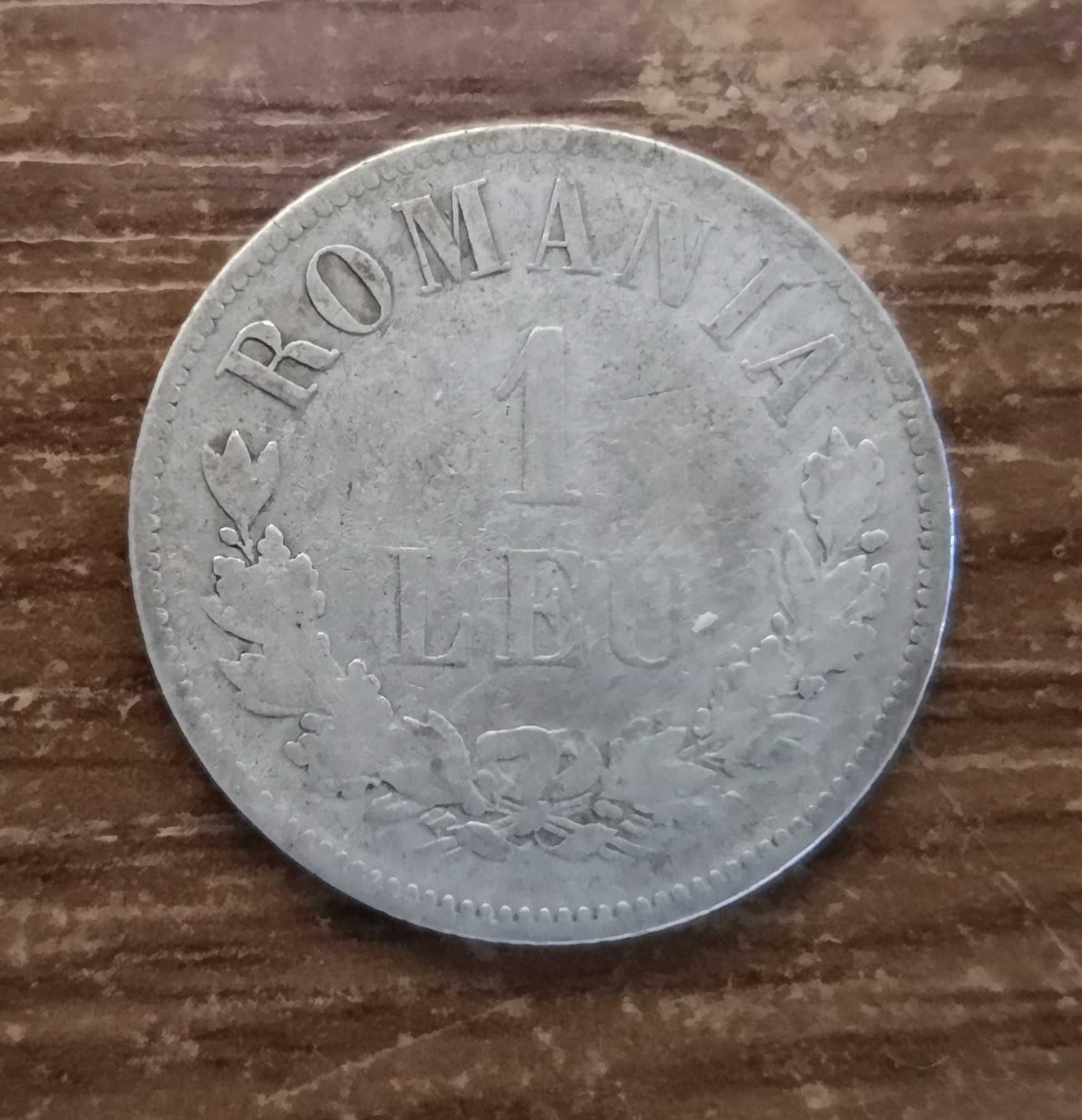 Monedă de 1 leu 1873