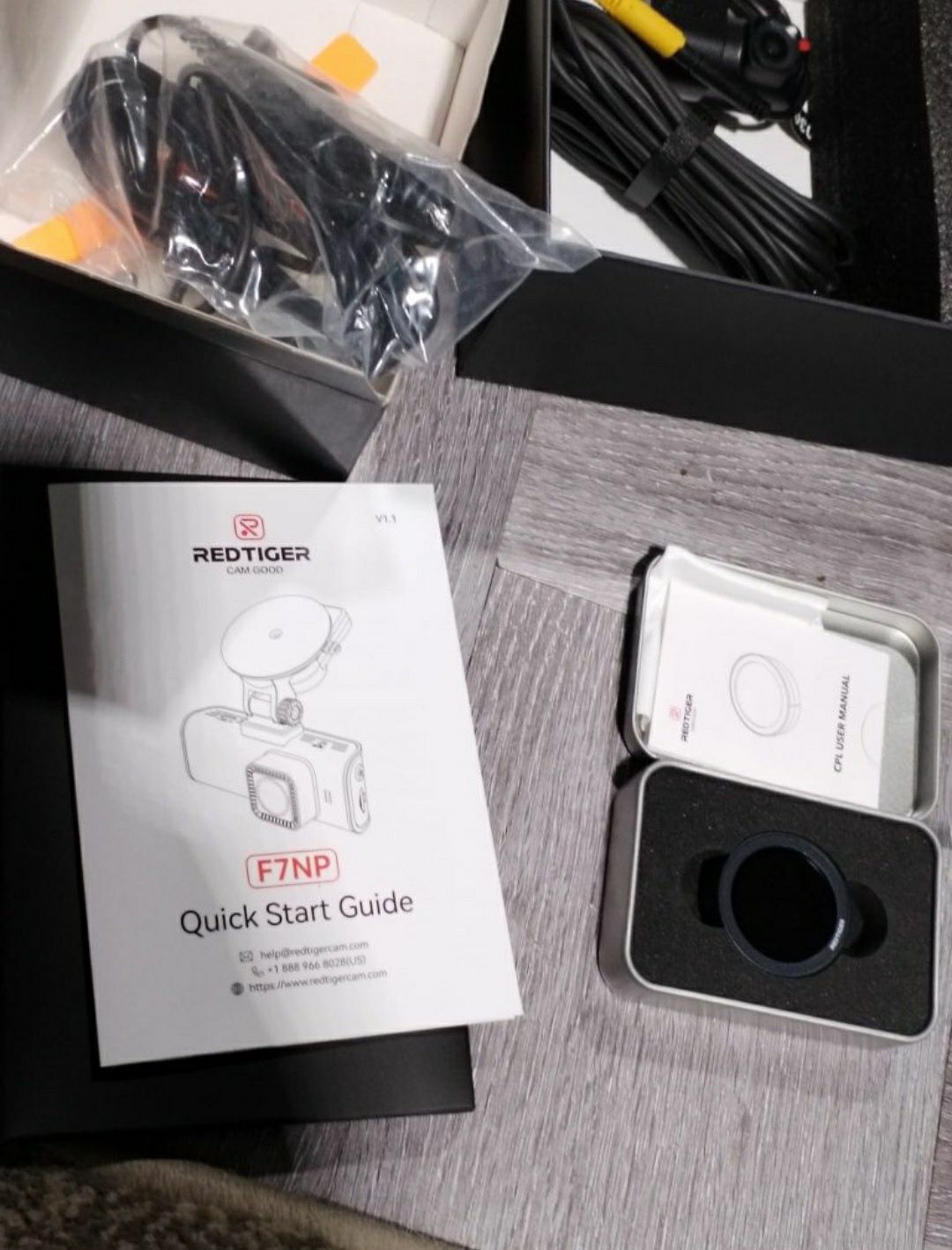 Camera de bord REDTIGER 4k ultra clar wifi &app control GPS tracking F