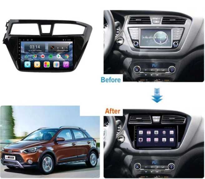 9-инчова мултимедия за Hyundai i20 (2015–2019) + подарък камера