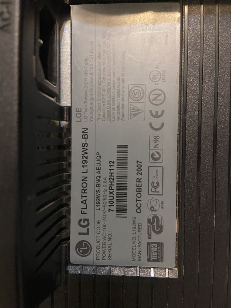 LG monitor, монитор 19