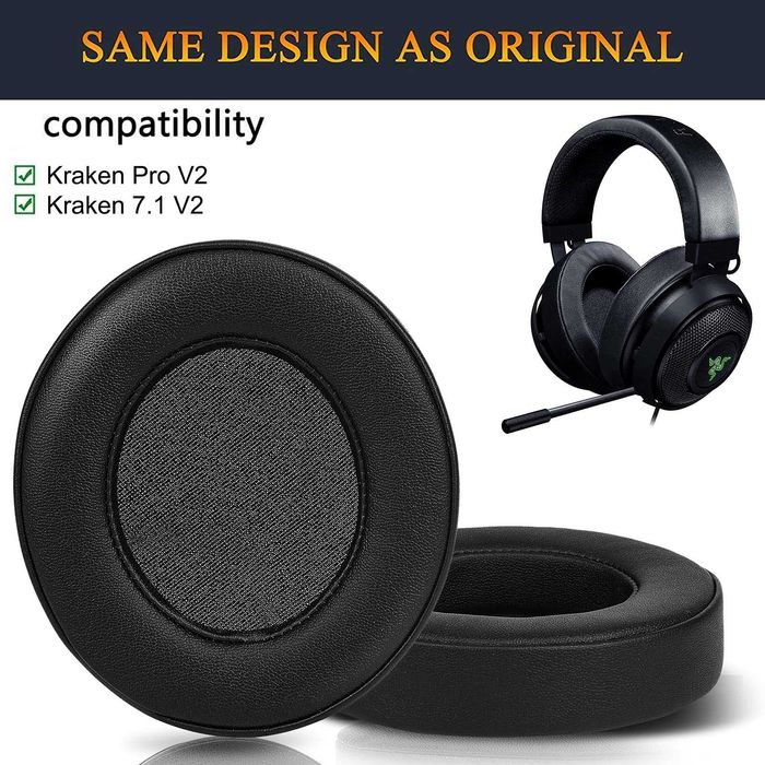 Set 2 bureti pentru casti Razer Kraken 7.1 V2  Pro / V2 Oval, Over-Ear