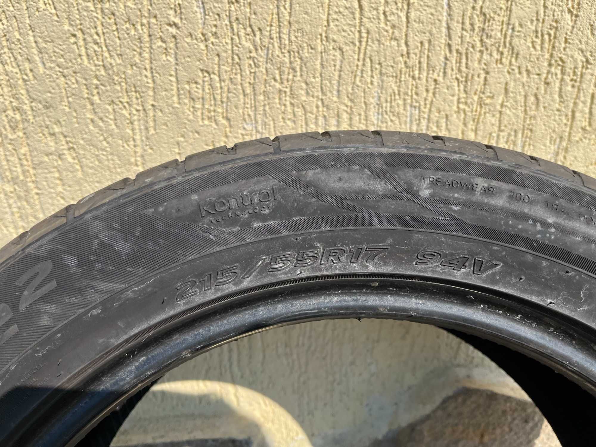 4 бр. летни гуми 215/55/17 Hankook DOT 1015 5,5 mm