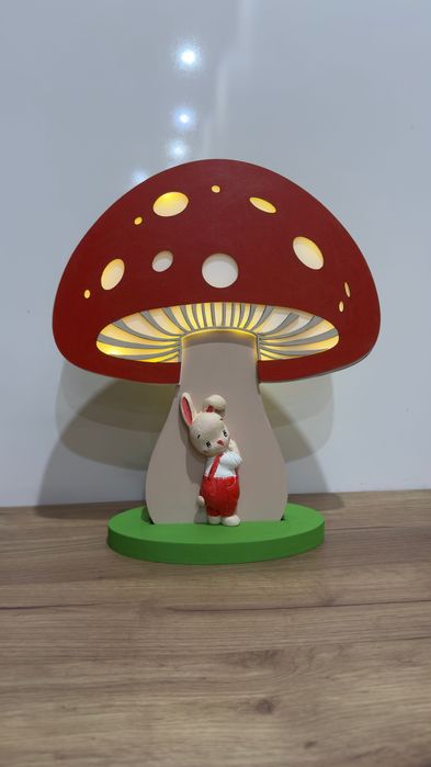 Детска лампа “Гъбка с малко зайче”