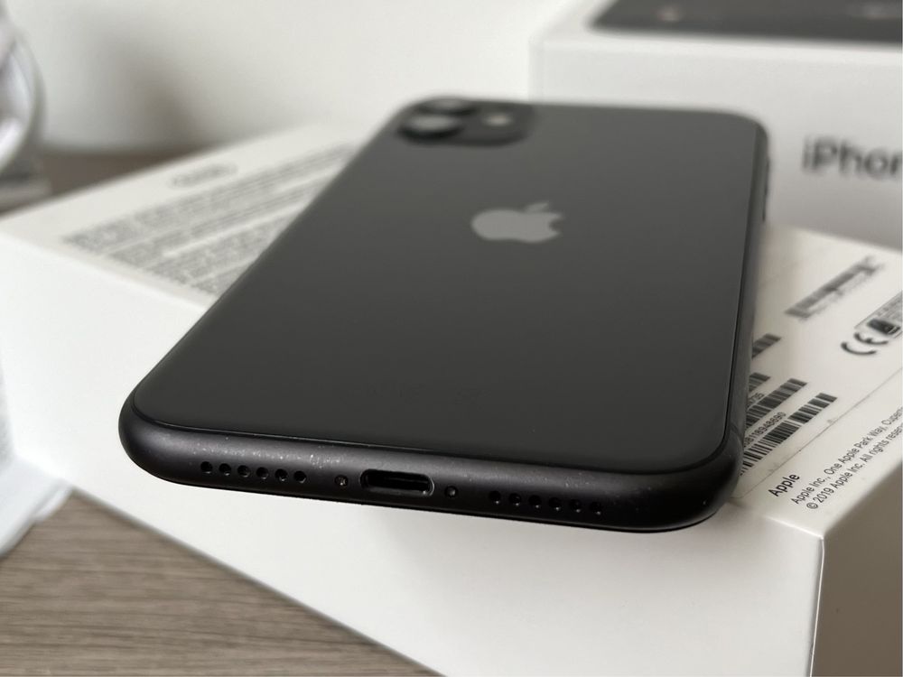 iPhone 11, 64GB, Black, 100% батерия, НЕРАЗЛИЧИМ ОТ НОВ, ГАРАНЦИЯ!