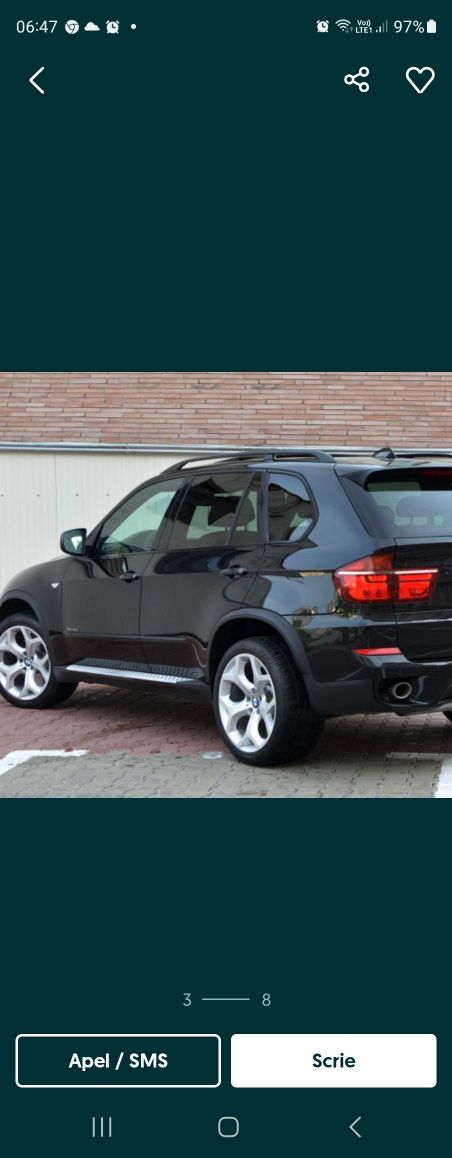 Dezmembrez BMW X5 E70 din 2008 culoare negru