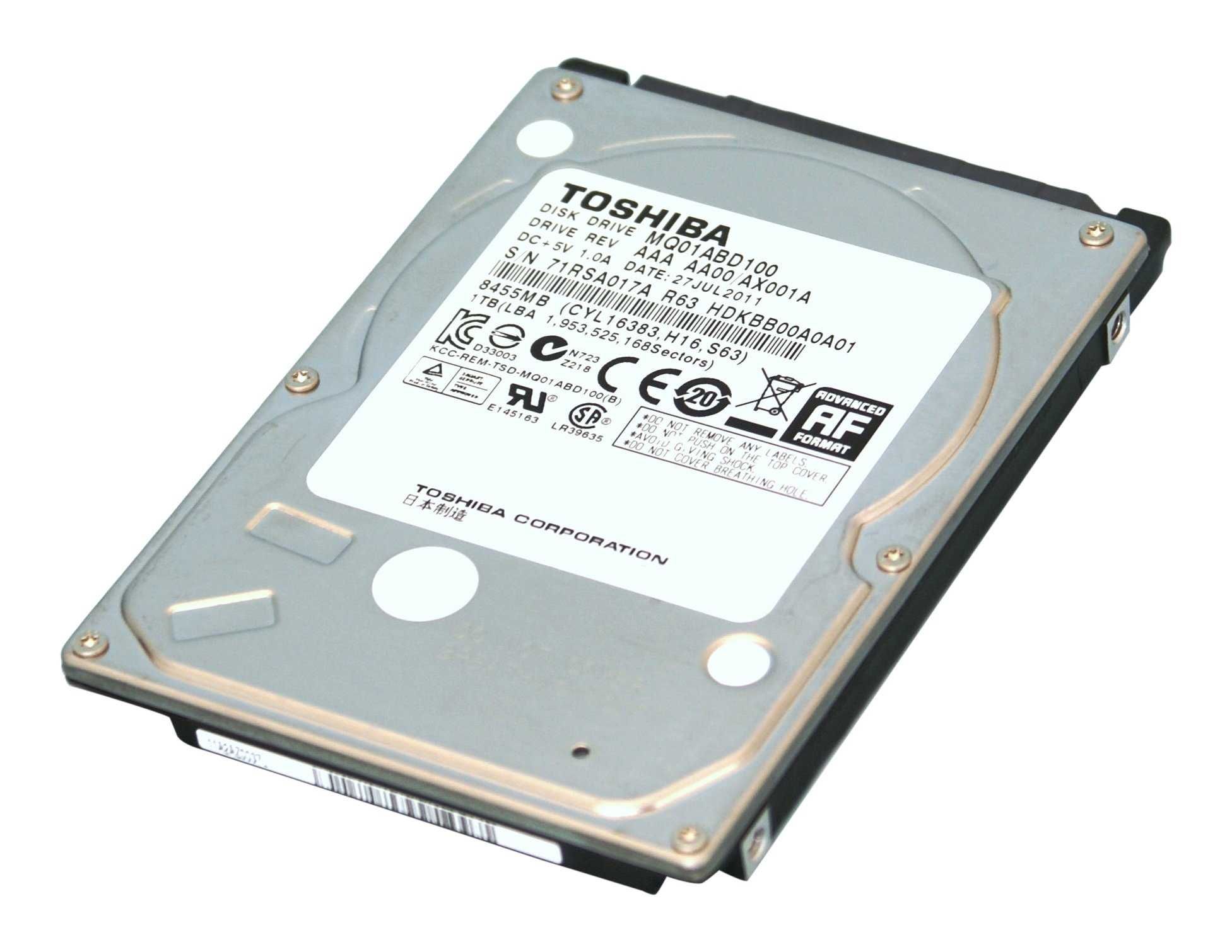 Hard disk на 1Tb Toshiba + бокс для харда с чехлом 2.5"