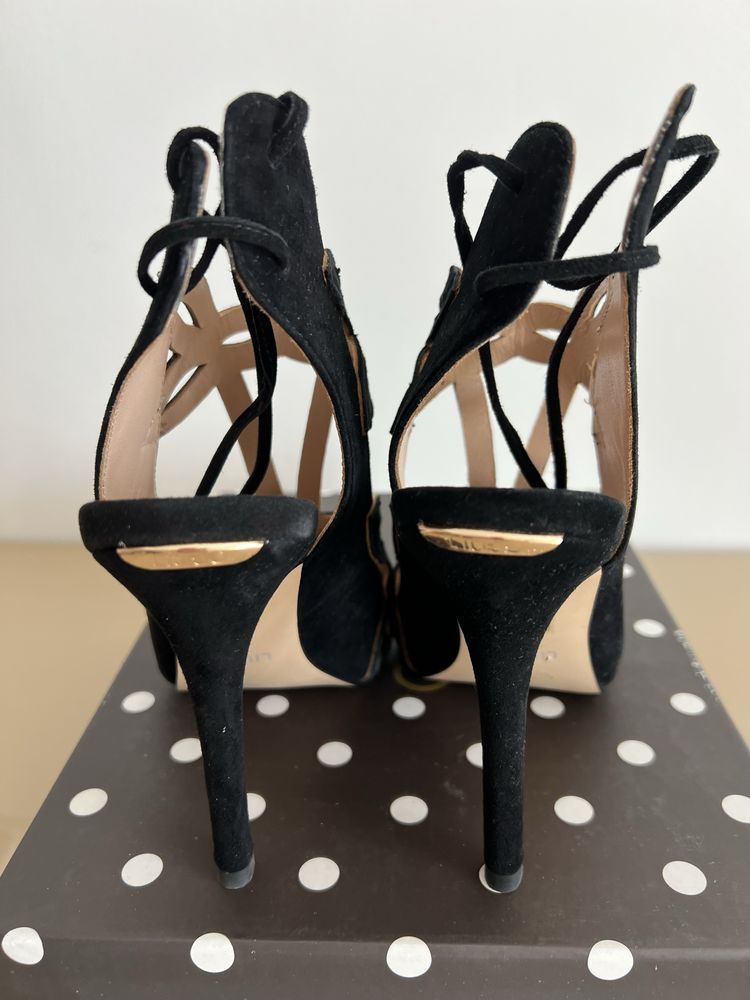 Sandale noi, negre, piele intoarsa , LIU-JO, mar 36