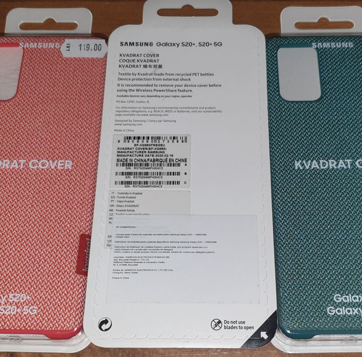 Husa originala Samsung Kvadrat Cover Galaxy S20 Plus G985 S20+ 5G G986