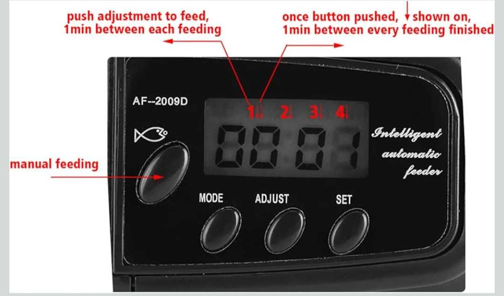Дозатор за рибки с таймер, автоматична машина за аквариумна храна