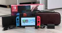 Consola Nintendo SWITCH V1 - card 128GB - accesorii - 10 jocuri