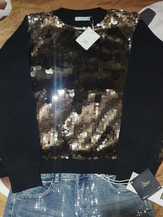 Дамска блуза с пайети