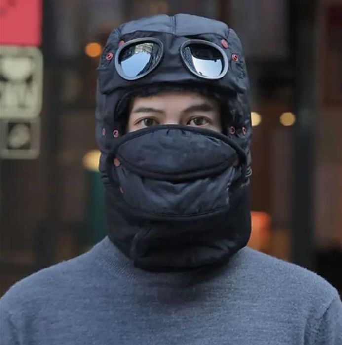 Шапка зимняя "Бомбер - Трансформер"