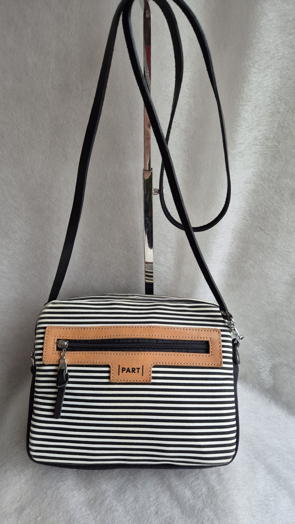 Geanta sti postas piele+textil
