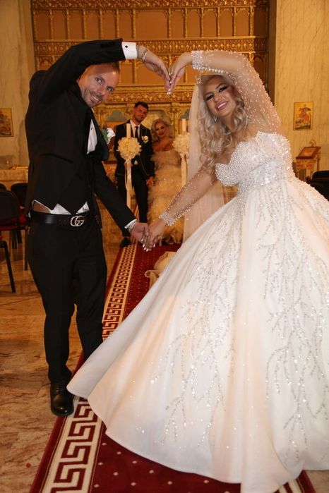 Rochie de mireasa printesa facuta la comanda + 2 voaluri cadou