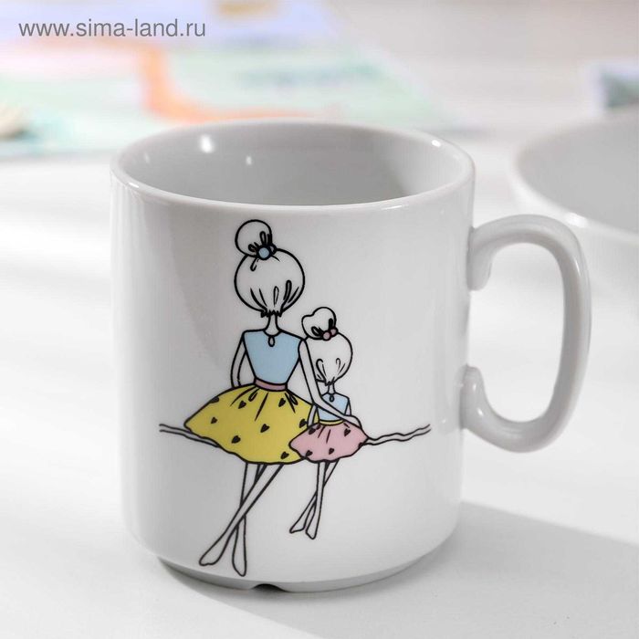 Набор детской посуды Балерина , фарфор, 3 предмета