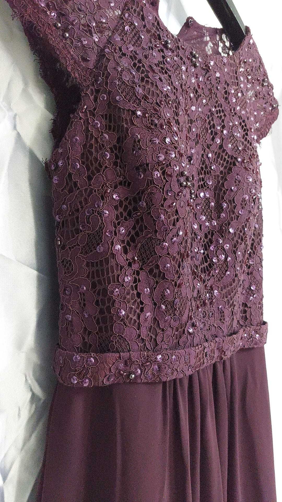 rochie de seara lunga cu paiete, UNIQUE