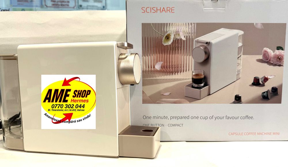 Espressor cafea capsule Scishare S1201, ca NOU!