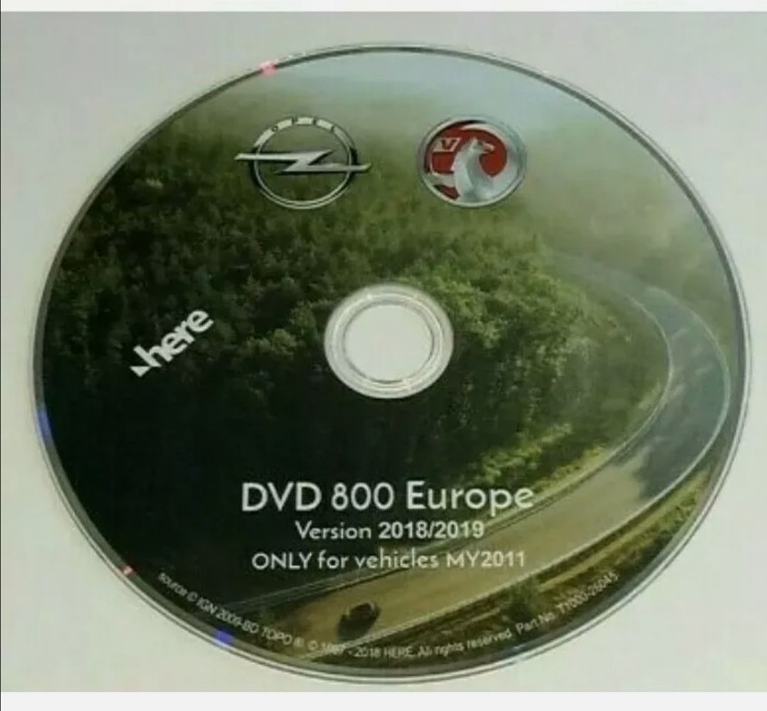 Най-нова версия карти за Опел Инсигния Астра Европа DVD800 Insignia