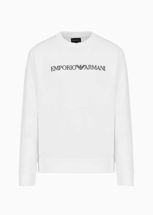 НОВА оригинална бяла памучна фланела блуза EMPORIO ARMANI размер XL