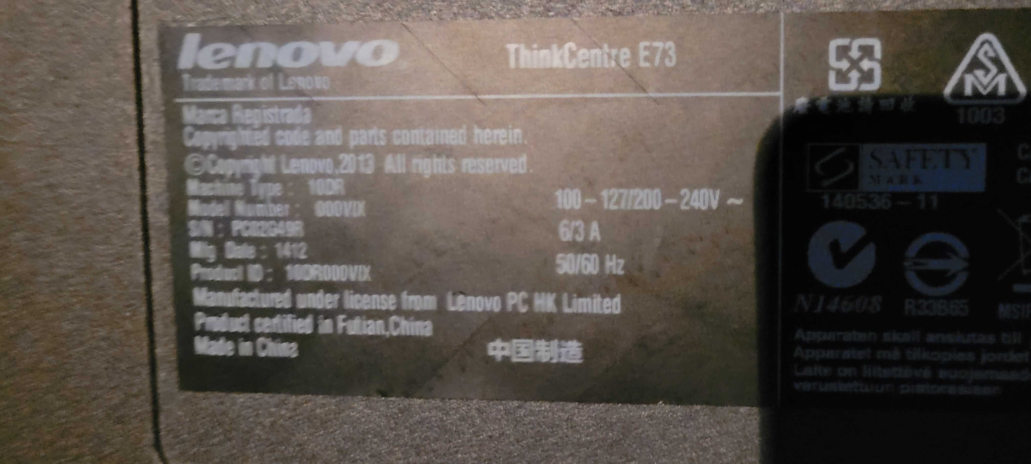 Pc  lenovo thinkcentre  e73  hp prodesk 3500