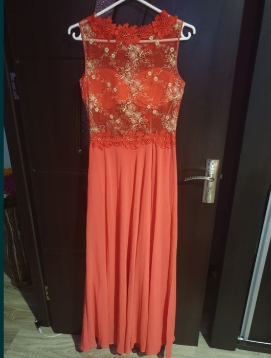 Rochie lunga corai