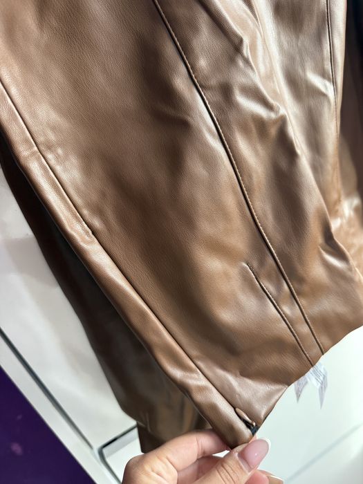 Кафяв кожен клин zara