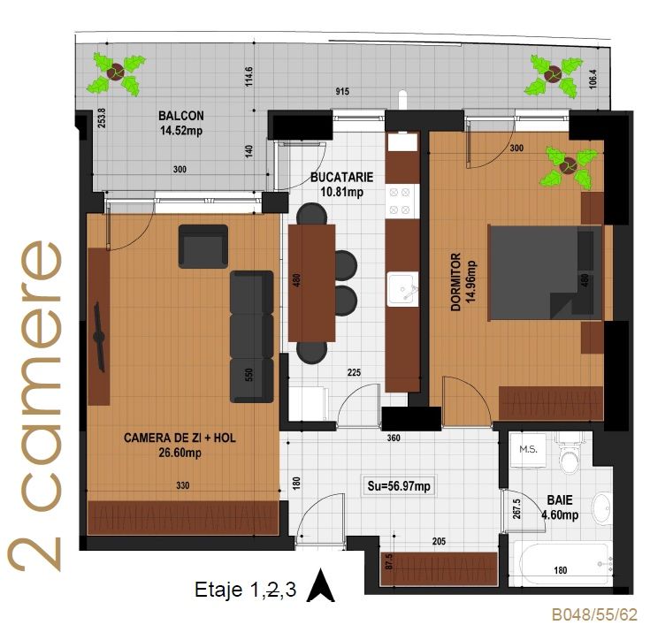 Apartament 2 camere in complex Timpuri Noi Residence