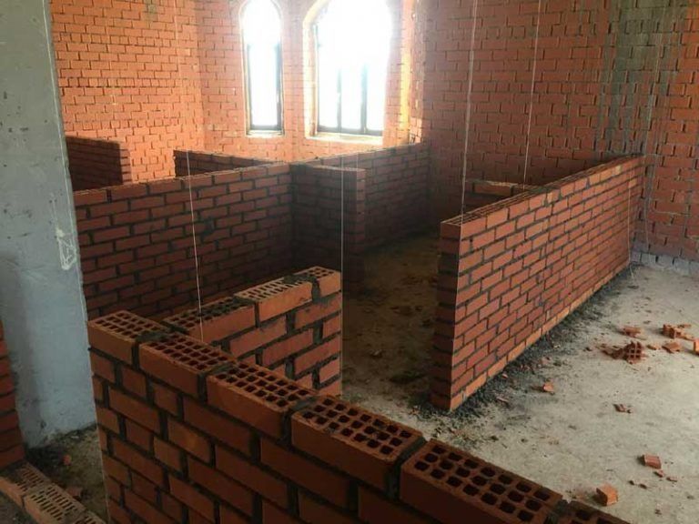 Клатка керпич Шлакабулок облицовка керпич  делаем