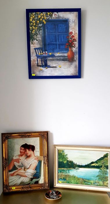Tablou vechi pictură cu semnătură