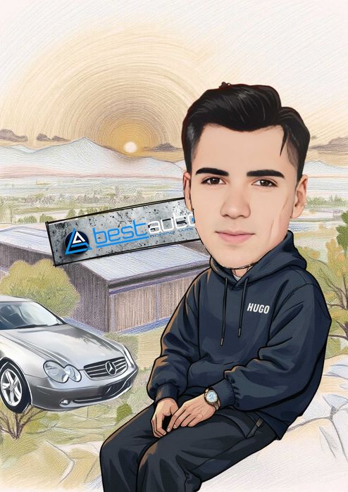 Карикатура от снимка | Професионален дигитален шарж | Уникален подарък