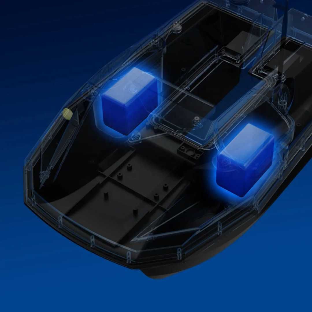 Лодка за захранка Дистанционно, GPS, 2кг капацитет, 500м обхват, 12V.