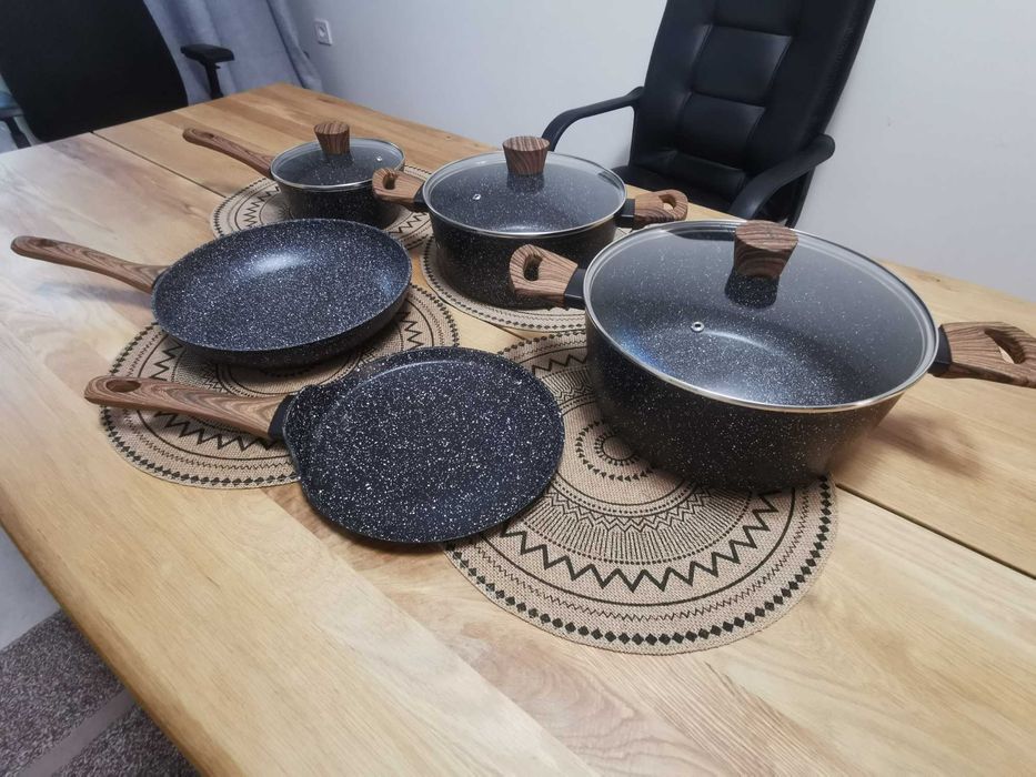 Комплект незалепващи тенджери и тигани NAVA