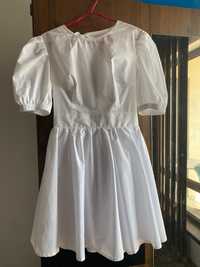 Бяла официална рокля за кръщене